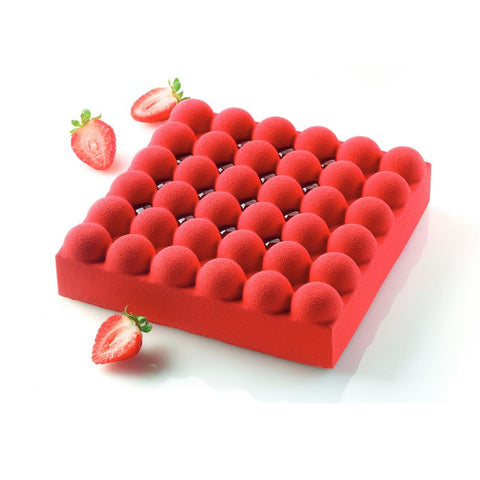 Bubble - Stampo Siliconen Bubble 180X180h 50mm - Siliconen bakvorm vierkant