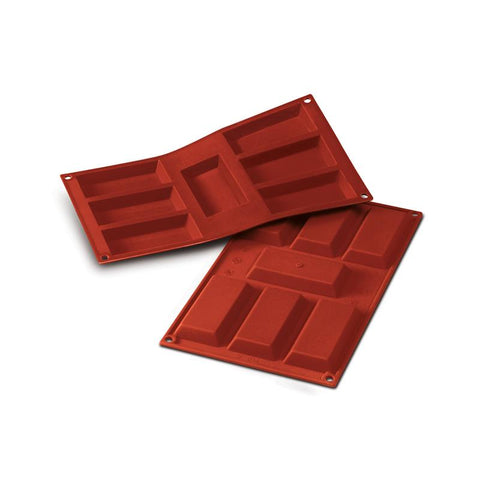 Sf054 - Stampo Siliconen N.7 Big Financiers 95X45h 12mm - Siliconen bakvorm driehoek