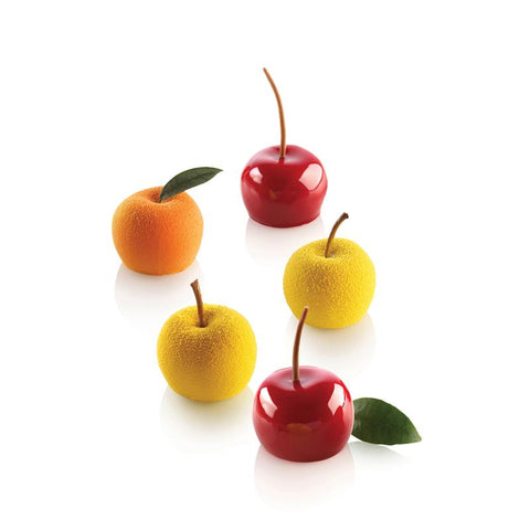 Mela, Ciliegia e Pesca 30 - Siliconen bakvorm Fruitvormen