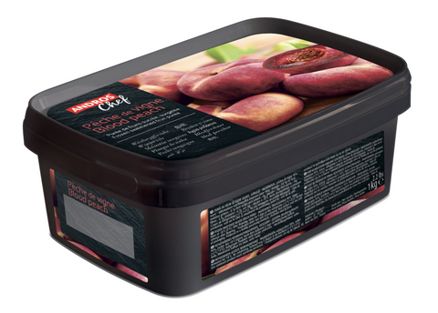 Bevroren bloedperzik - Fruitpuree - 1kg