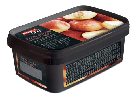 Bevroren witte perzik - Fruitpuree - 1kg