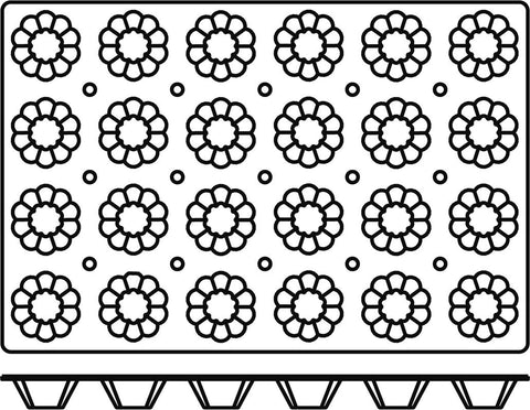 Sq001 Briochette - Siliconen bakvorm rond