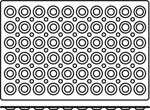Sq008 - Sessantaquaranta N. 60 Mini Tartelette Ø44h 10mm Nero - Siliconen bakvorm