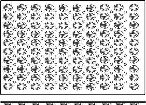 Sq018 - Sessantaquaranta N. 100 Madeleine 45X26h 12mm Nero - Siliconen bakvorm