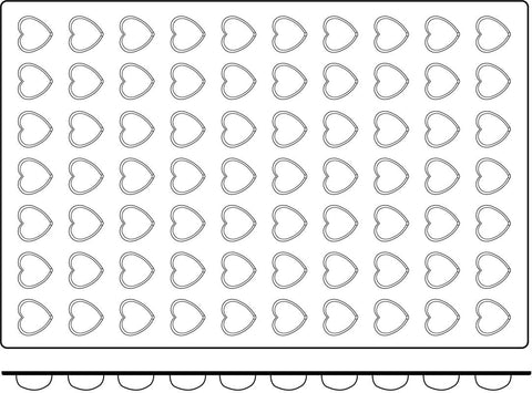 Sq032 Mini - Cuori - Siliconen bakvorm
