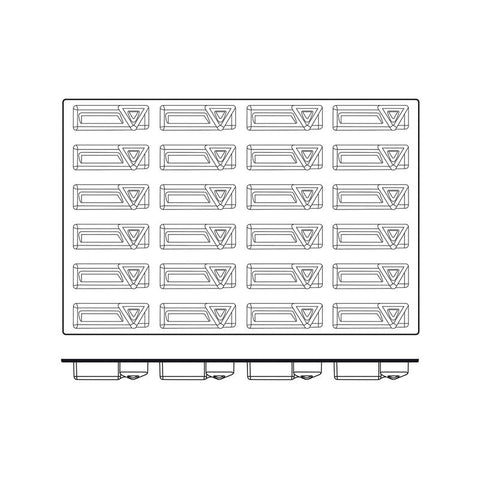 Sq037 - Sessantaquaranta N. 24 Triangle 120X36,5h 31mm Nero - Siliconen bakvorm driehoek
