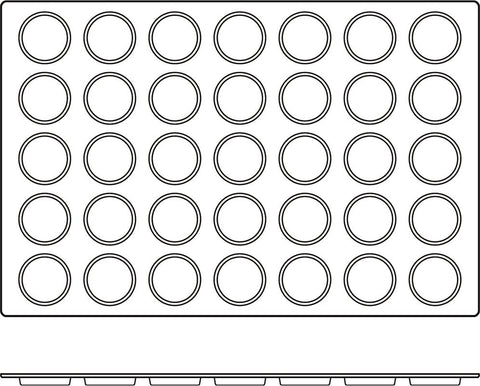 Sq044 - Sessantaquaranta N. 35 Florentins Ø60h 12mm Nero - Siliconen bakvorm