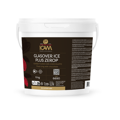 Glasover Ice Plus Dark ZeroP - Pure chocolade glacage - 6kg