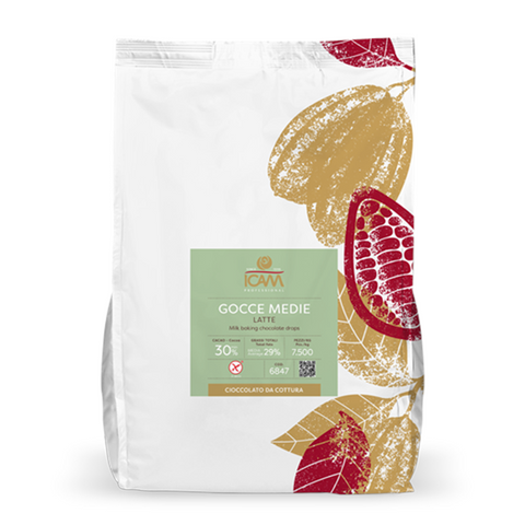 Melk chocoladedruppels 30% - 7500 stuk/kg - Bakchocolade - 3x4kg