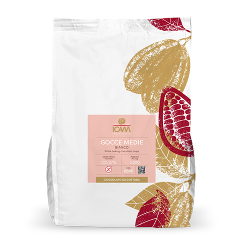 Witte chocoladedruppels 30% - 7500 stuk/kg - Bakchocolade - 3x4kg
