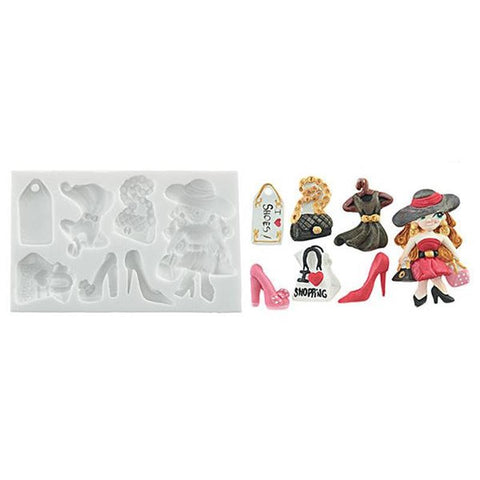 Slk1002 - Stampo Siliconen Fashion Victim - Chocolade mal
