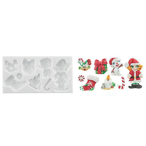 Slk1004 - Stampo Siliconen Elf - Siliconen bakvorm kerst