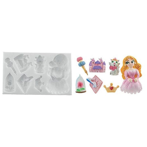Slk1009 - Stampo Siliconen Princess - Chocolade mal