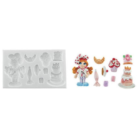 Slk1011 - Stampo Siliconen Sweet Chef - Chocolade mal