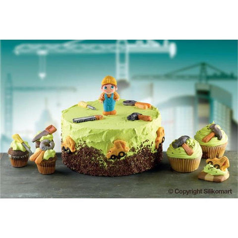 Slk1012 - Stampo Siliconen Worker Man - Chocolade mal