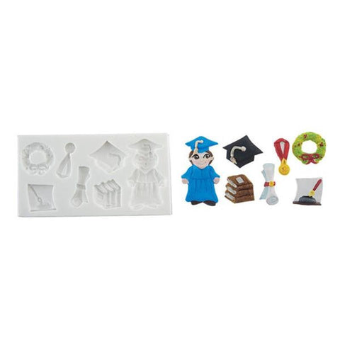 Slk1013 - Stampo Siliconen Graduation Day - Chocolade mal