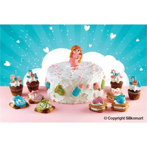 Slk1014 - Stampo Siliconen Baby Shower - Chocolade mal