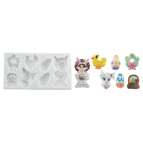 Slk1015 - Stampo Siliconen Easter Party - Chocolade mal