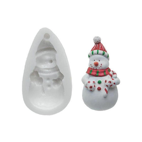 Slk043 Snowman - Siliconen bakvorm kerst