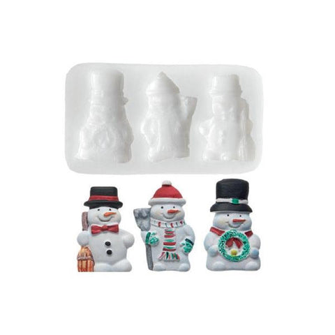 Slk132 Snowman - Siliconen bakvorm kerst