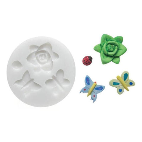 Slk195 Flower Butterflies - Chocolade mal