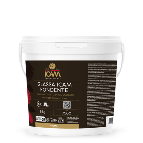 Icam Dark Icing – Pure chocoladeglazuur – 6kg