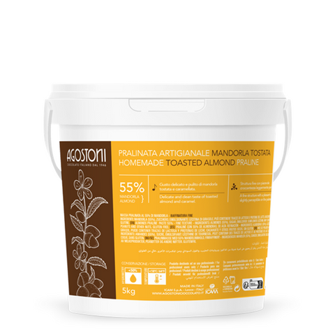 Geroosterde amandel praliné 55% – Notenpasta – 5kg