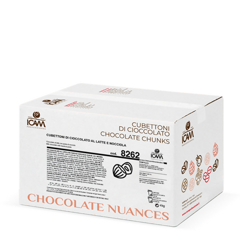 Hazelnut Milk Chocolate Chunks - Melkchocolade met hazelnoot - 4kg