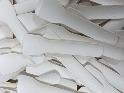 BIO papieren lepeltjes met bolling 9,4 cm verpakt 20 x 150 stuks