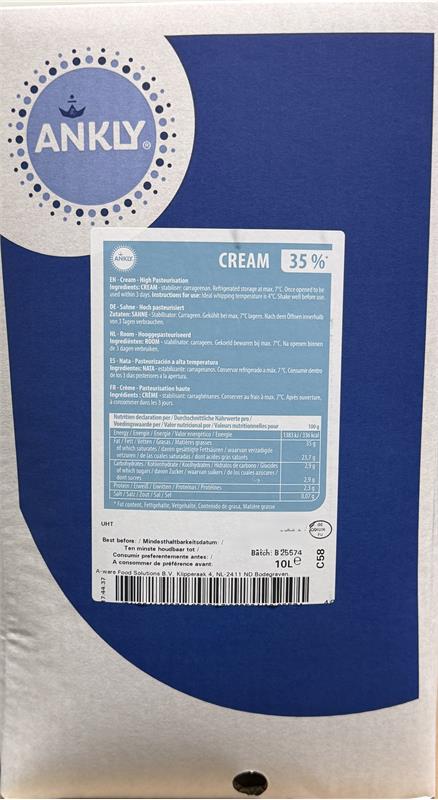 Slagroom 35% BIB 10 ltr.